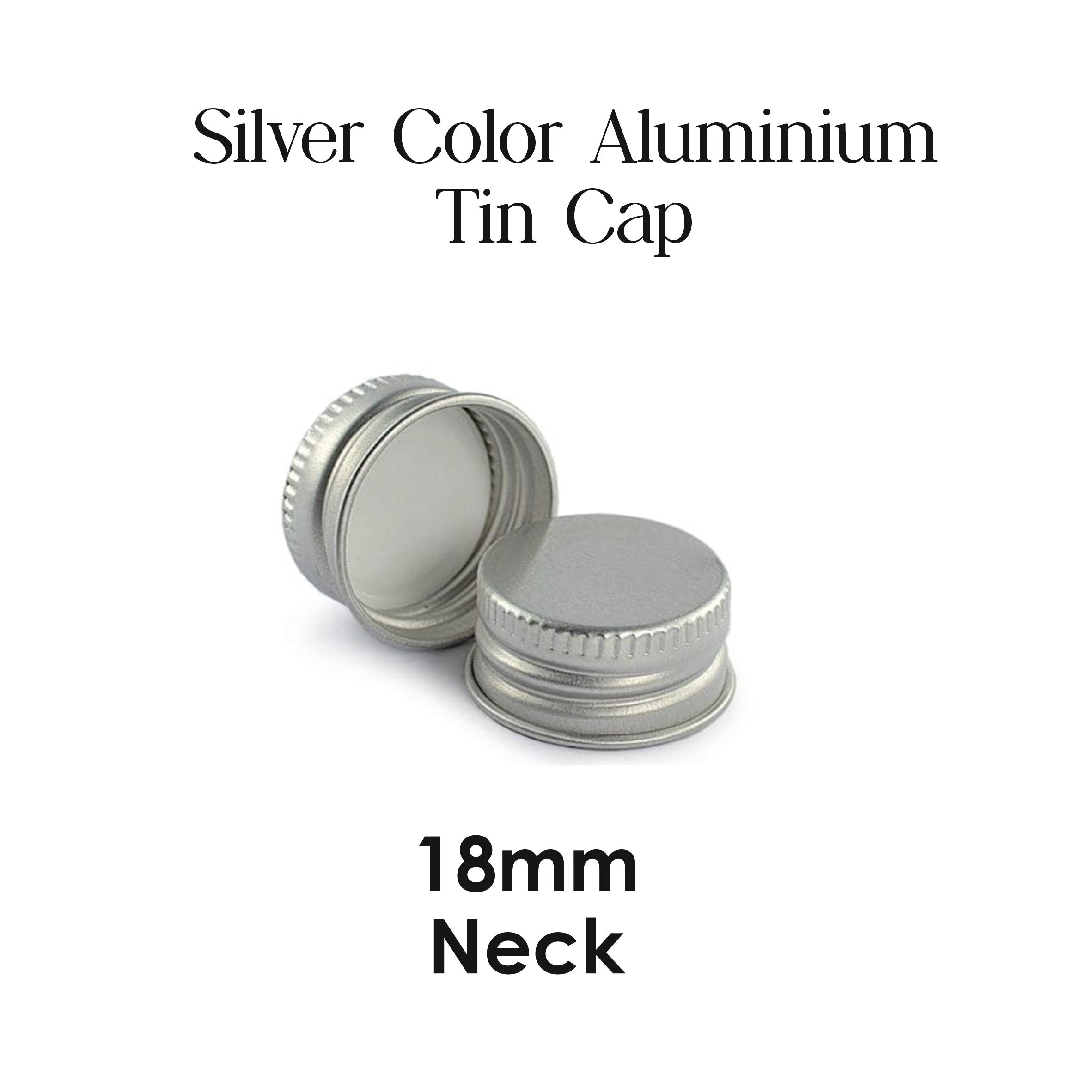 (ZMPC26)  Silver Color Aluminium Tin Cap -    20mm