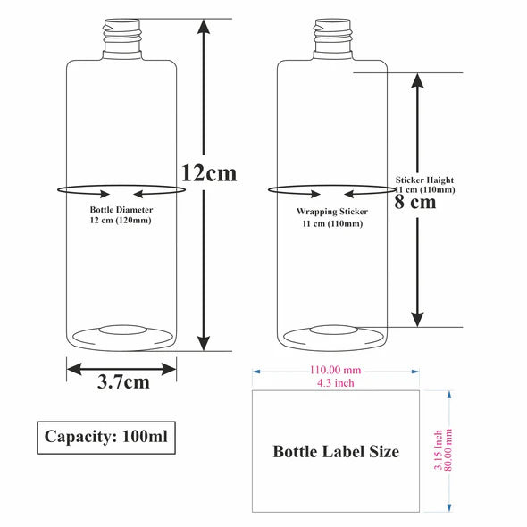 ( ZMA45 ) AMBER COLOR BOTTLE WITH BLACK COLOR AS MIST SPRAY PUMP & TRANSPARENT CLEAR CAP Available Size: 30ml, 50ml, 100ml,  200ml