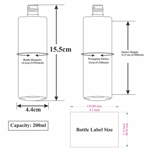 ZMA26| AMBER COLOR BOTTLE WITH BLACK APPLICATOR CAP Available Size: 50ml, 100ml & 200ml