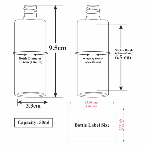 ZMA26| AMBER COLOR BOTTLE WITH BLACK APPLICATOR CAP Available Size: 50ml, 100ml & 200ml