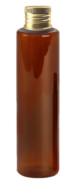 Load image into Gallery viewer, [ZMA46] Amber Flat Shoulder Bottle With Golden Tin Screw Cap - 100ml &amp; 200ml
