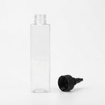 Load image into Gallery viewer, A clear plastic bottle with a threaded neck and a separate black screw-on cap, shown on a clean white background.
