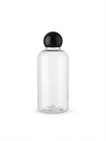 Load image into Gallery viewer, [ZMT134]  Transparent Booston Clear Round Bottle With Black Dome  Cap 100 ml , 200 ml &amp; 300 ml
