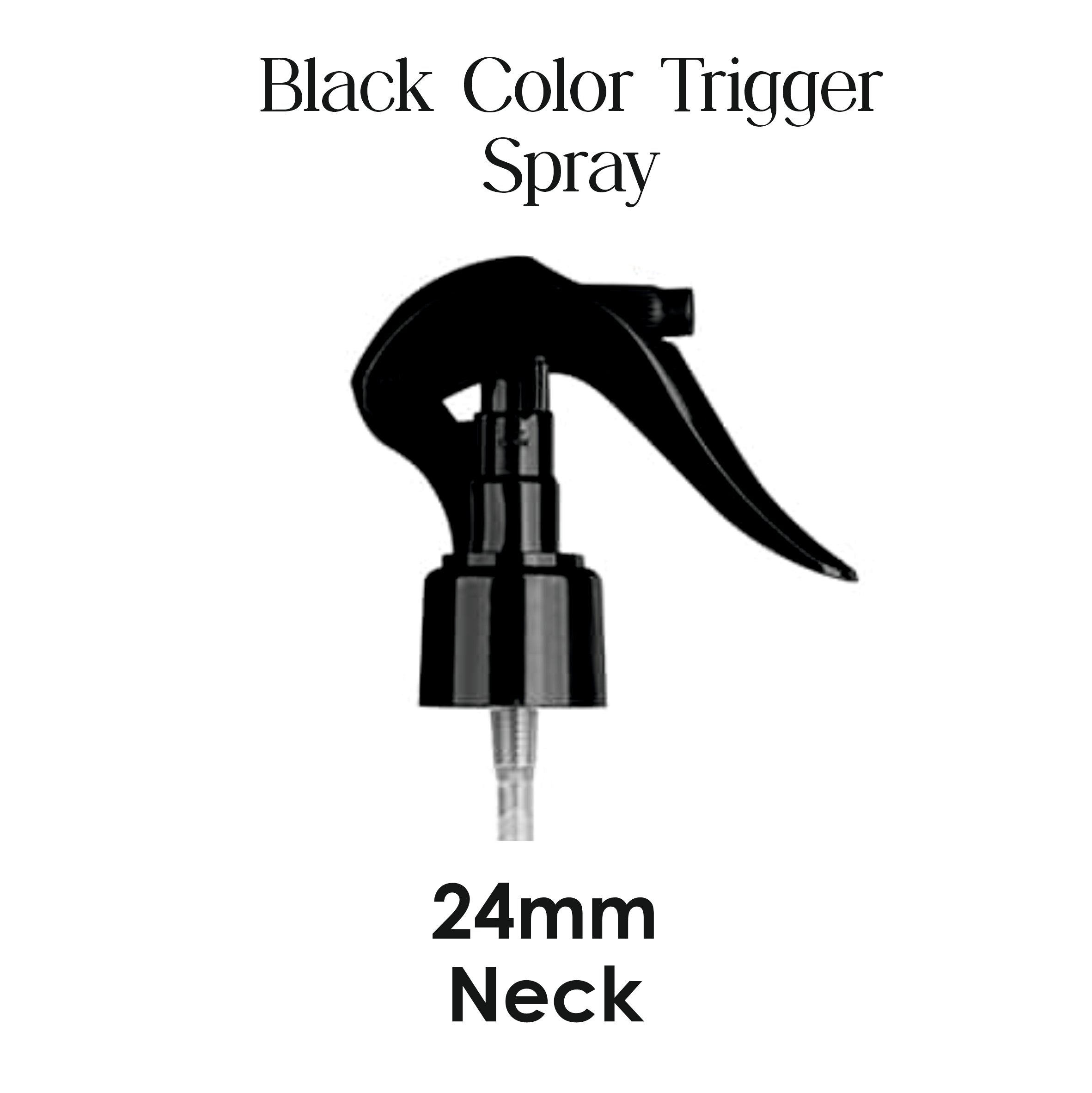 (ZMPC28) Black Color Trigger Spray Cap   -    24mm