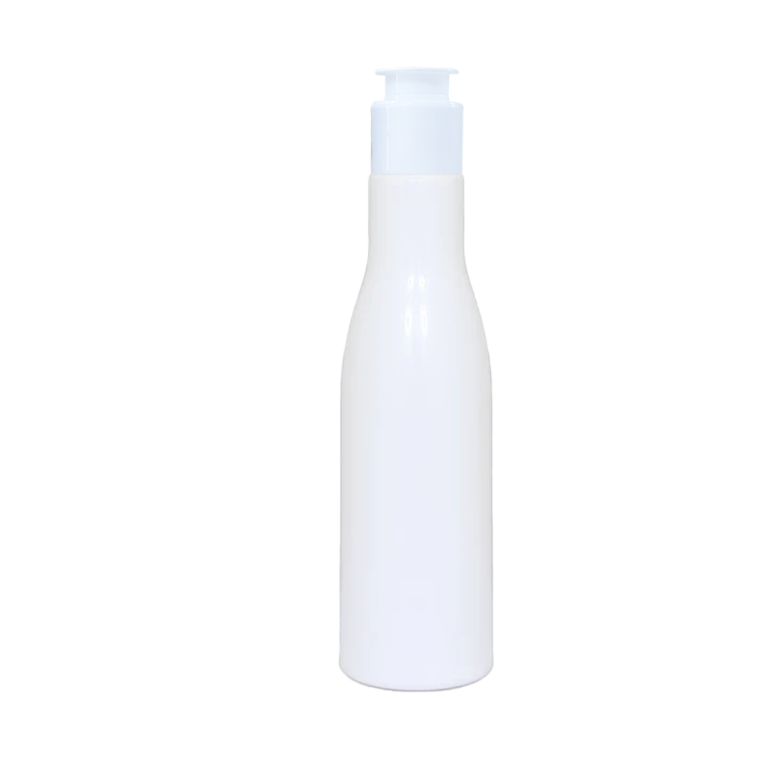 Milky White Asta Bottle , White PET  Bottle , Zenvista Packagings, Packagings Solution, Kettle cap,  White  Asta Bottle with  White Kettle cap, Cosmetic Bottle, Cosmetic Products, Packaging Bottle For  Shampoo, Lotions, Hand Wash, Body Wash, Mssage Oil