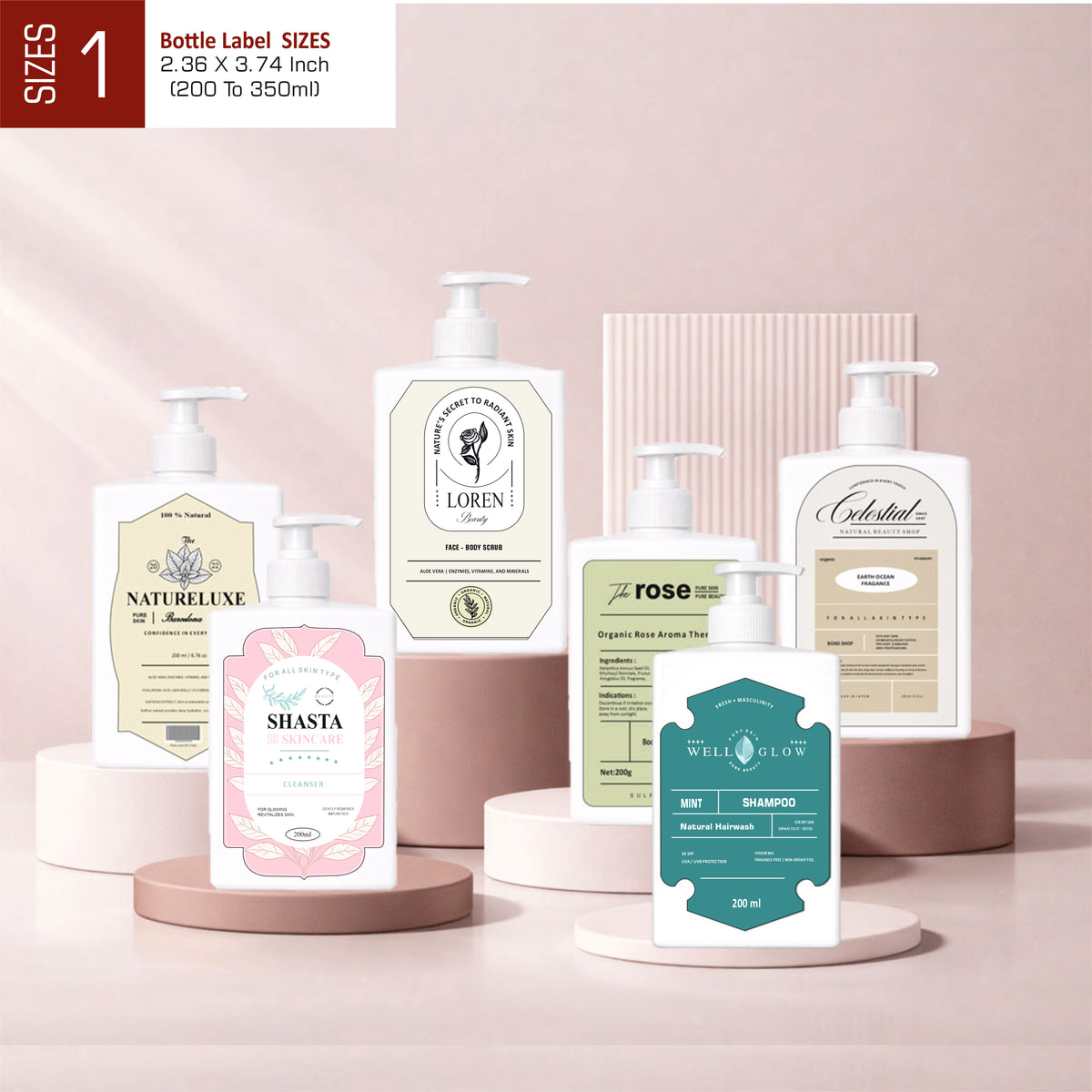 Customized Product Label Template Editable Cosmetic Label Template Ski ...