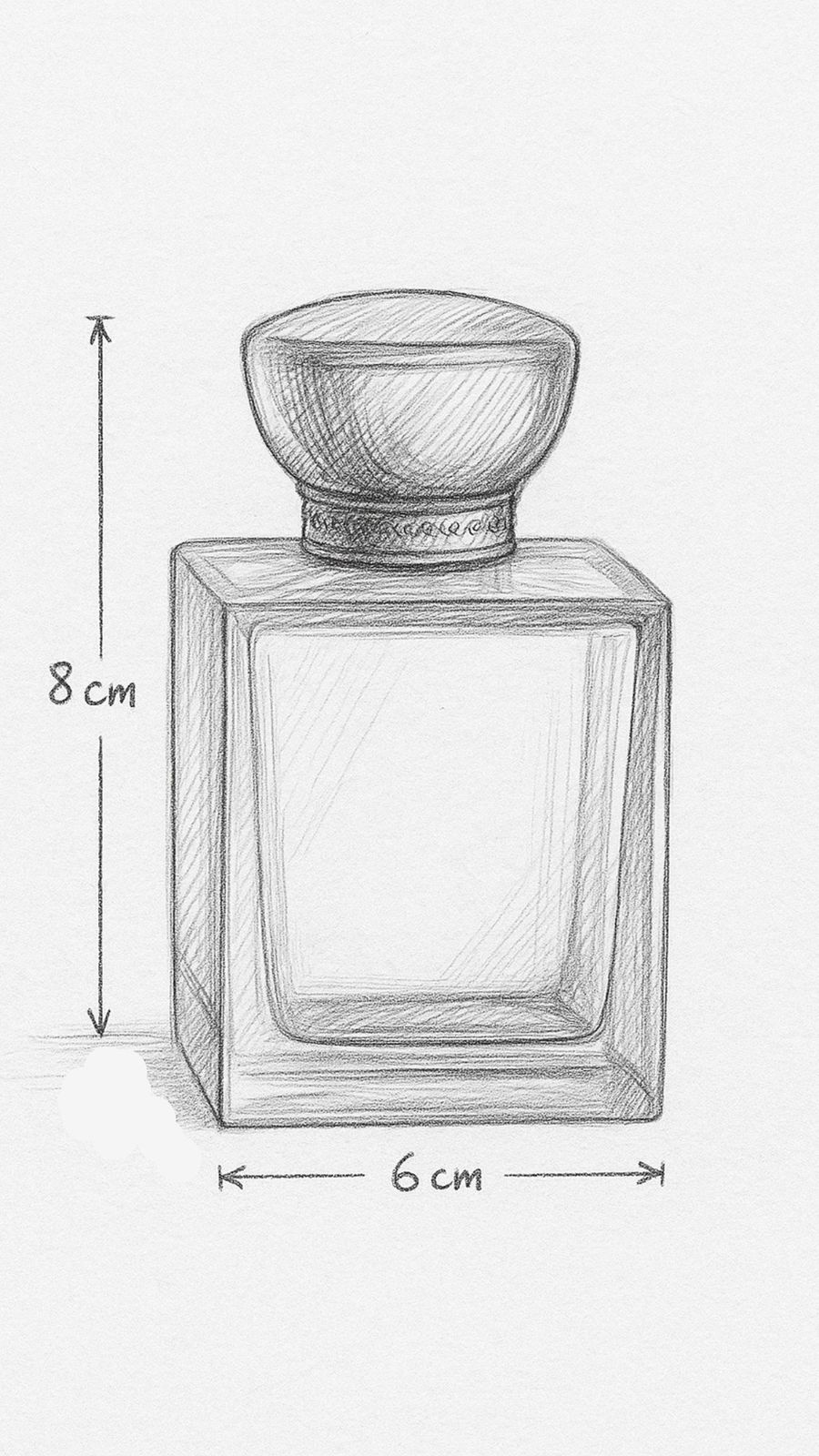 [ZMS54] Transparent Perfume Bottle With Silver Cap - 100ml