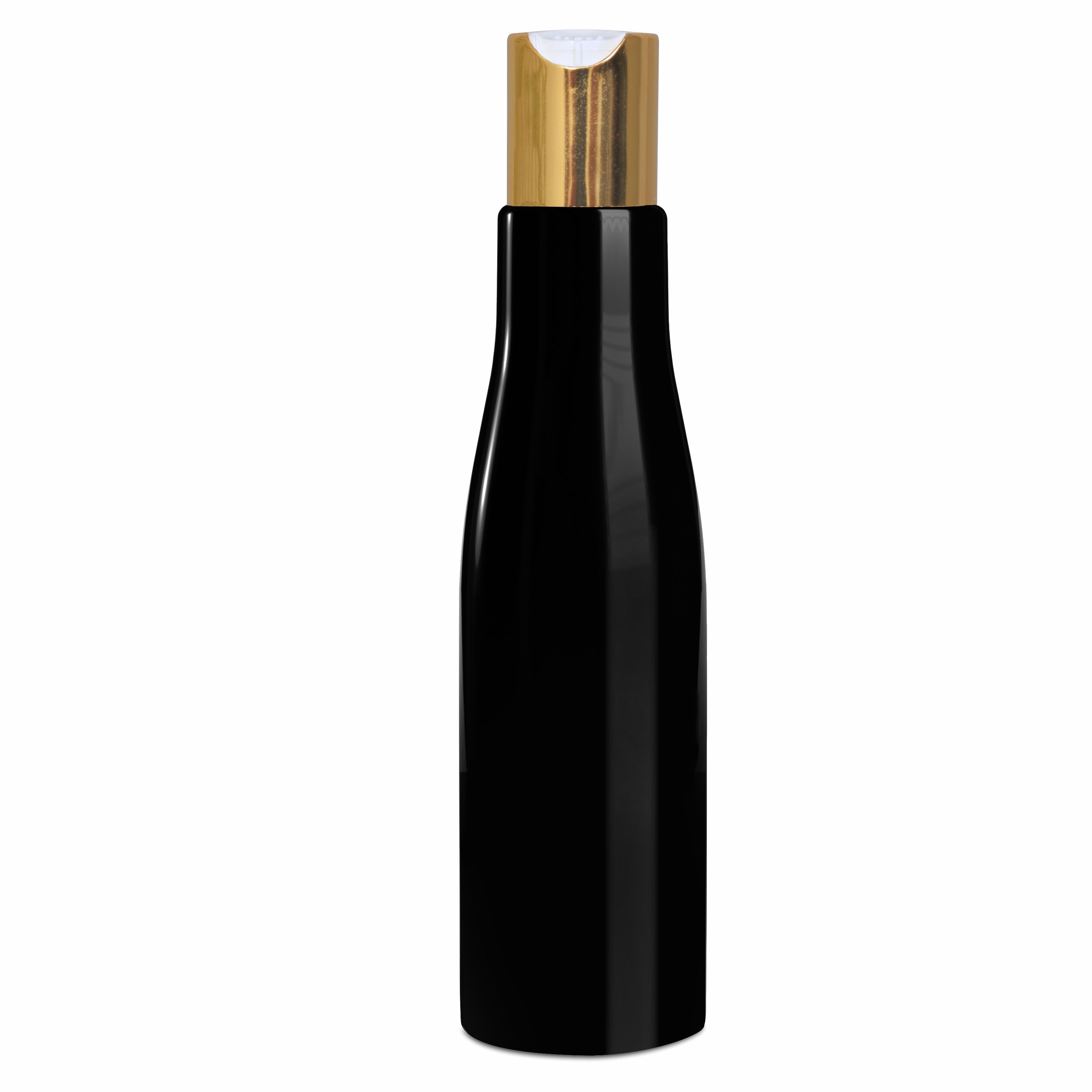 ZMK28 | BLACK COLOR ASTA BOTTLE WITH GOLD PLATED DISKTOP CAP | 200ML |