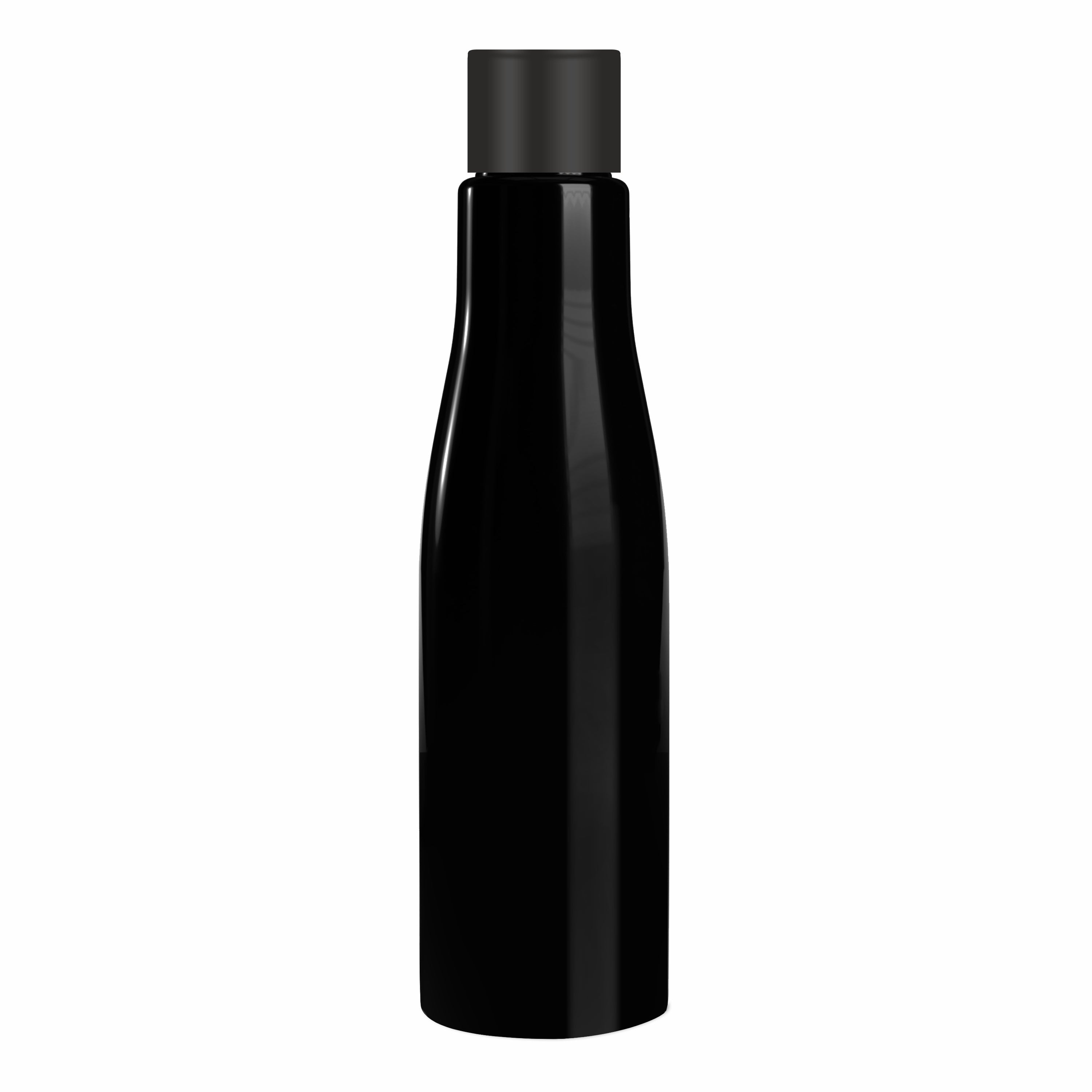 [ZMK07] Black Asta Bottle With Black Screw Cap - 100ml & 200ml