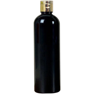 Black Color Bottle With Metalized Gold Flip Top Cap-500ml [ZMK18]