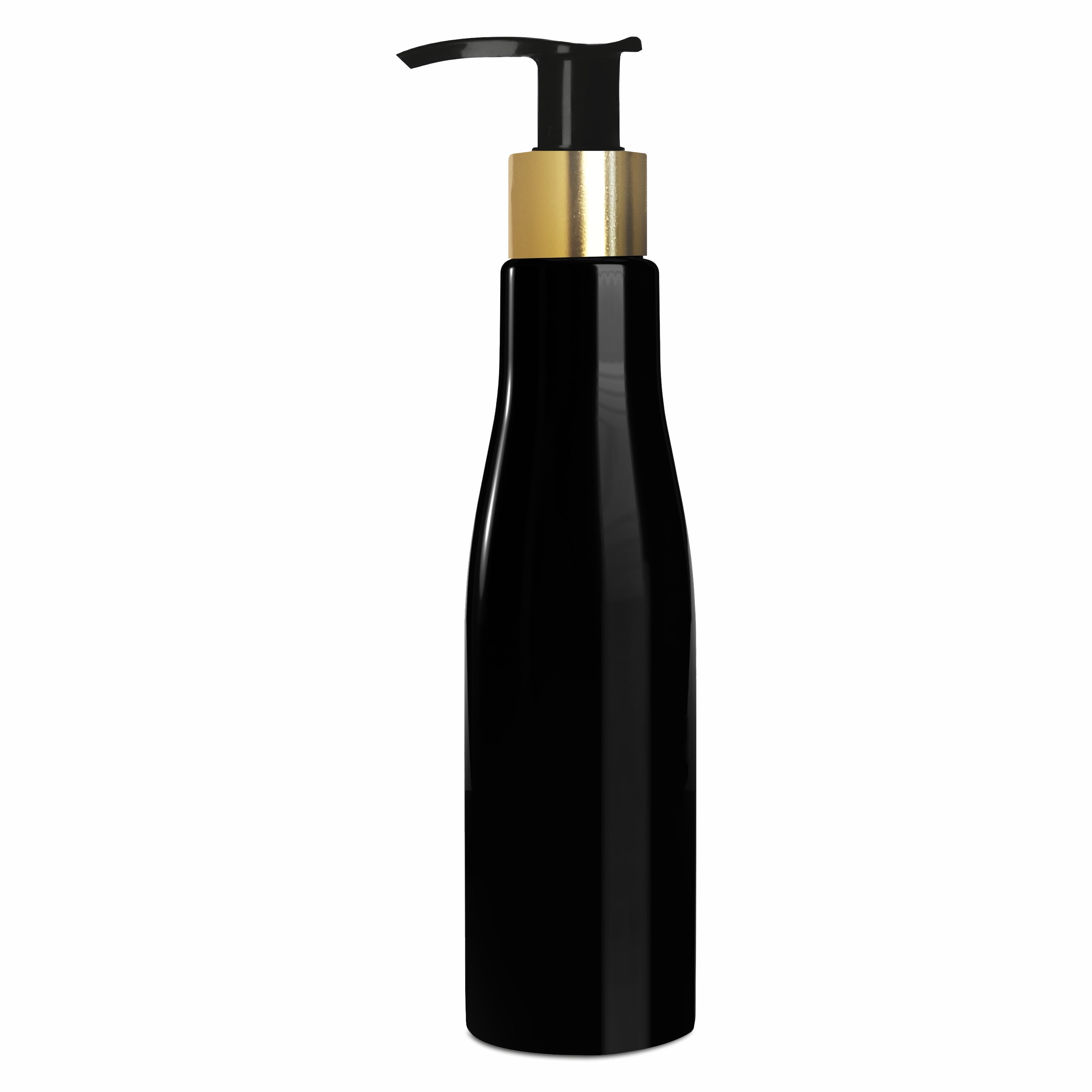 [ZMK26] Black Bottle With Gold  Black Dispenser Pump - 200ml