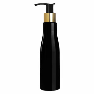 [ZMK26] Black Bottle With Gold  Black Dispenser Pump - 200ml