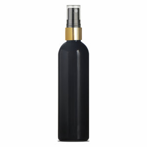 [ZMK44] BLACK COLOR PET ROUND BOTTLE WITH BEAUTIFUL BLACK SPRAY PUMP | 100ML & 200ML