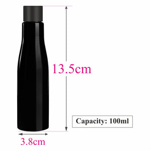 [ZMK07] Black Asta Bottle With Black Screw Cap - 100ml & 200ml