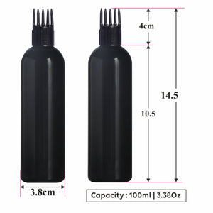 Black Color Applicator Bottle With Black Color Applicator-100ml & 200ml [ZMK10]