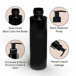 Load image into Gallery viewer, Black Color Premium Empty Pet Bottles With Black Dispenser Pump 200ML [ZMK41]
