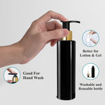 Load image into Gallery viewer, Black Color Premium Empty Pet Bottles With Gold Plated Black Dispenser Pump 200ML [ZMK40]
