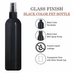 Load image into Gallery viewer, [ZMK44] BLACK COLOR PET ROUND BOTTLE WITH BEAUTIFUL BLACK SPRAY PUMP | 100ML &amp; 200ML
