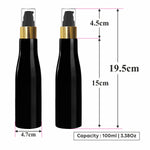 Load image into Gallery viewer, Black Color Bottle With Gold Plated  Black Lotion Pump-100ml-200ml [ZMK12]
