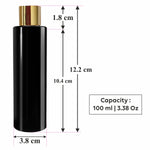 Load image into Gallery viewer, Black Color Premium Empty Pet Bottles With Gold Plated Screw Cap 100ML &amp; 200ML [ZMK36]
