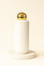 Load image into Gallery viewer, HDPE White Cupbase Bottle With Gold Dome Cap 
