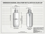Load image into Gallery viewer, [ZMWH22] HDPE White cupbase Bottle With Silver White Dispenser Pump - 250ml
