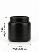 Load image into Gallery viewer, [ZMJ19] Black Color Micra Jar With Golden Streak Cap- 250gm
