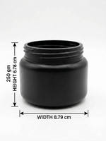 Load image into Gallery viewer, [ZMJ19] Black Color Micra Jar With Golden Streak Cap- 250gm
