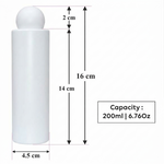 Load image into Gallery viewer, [ZMW128] White Sleek Bottle With White Fliptop Dome Cap - 100ml &amp; 200ml
