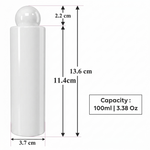 Load image into Gallery viewer, [ZMW128] White Sleek Bottle With White Fliptop Dome Cap - 100ml &amp; 200ml
