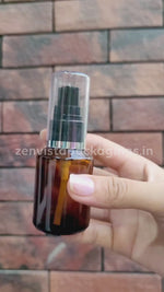 Load and play video in Gallery viewer, Amber Color Glass Bottle With  Black Mist Spray Pump- 25ml, 30ml [ZMG15]
