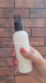 Load and play video in Gallery viewer, |ZMW55| Milky White Bottle With Black Applicator Cap   Available Size_100ML
