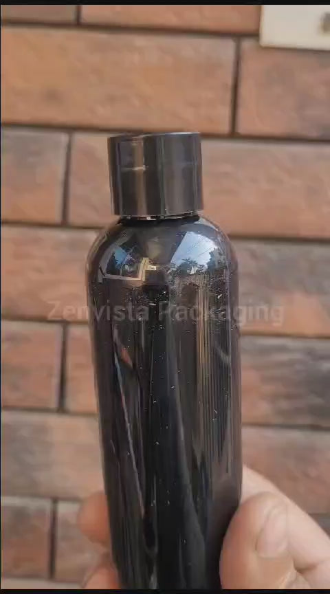 Black Color Bottle With Black Color Cap-100ml [ZMK14]