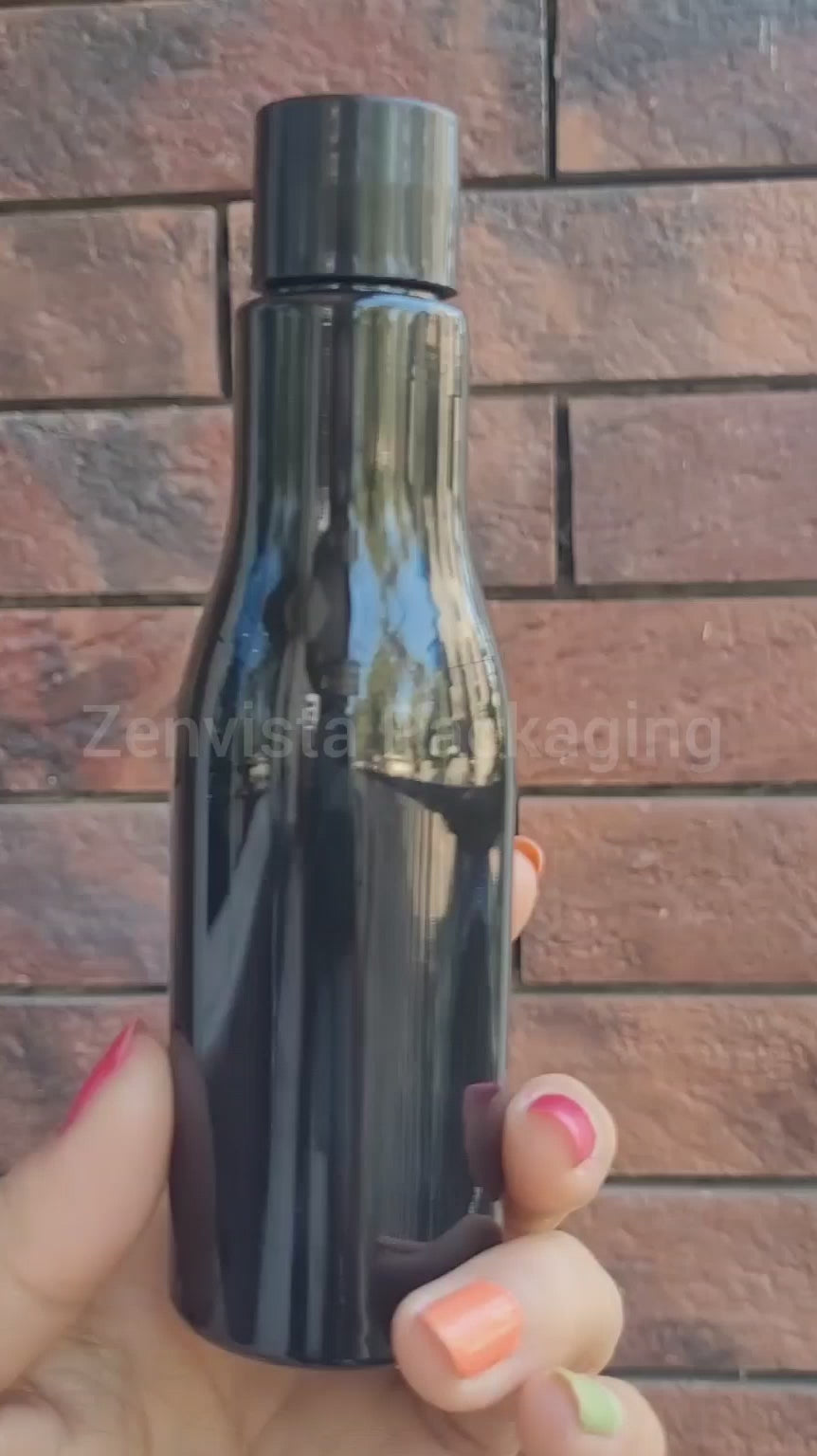 Black Color Bottle With Black Color Cap-100ml [ZMK07]