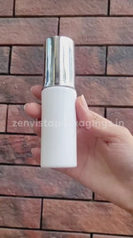 Load and play video in Gallery viewer, |ZMW48| Milky White Bottle With Mist Pump Spray and  Sliver Plated Airless Cap Available Size_50ML
