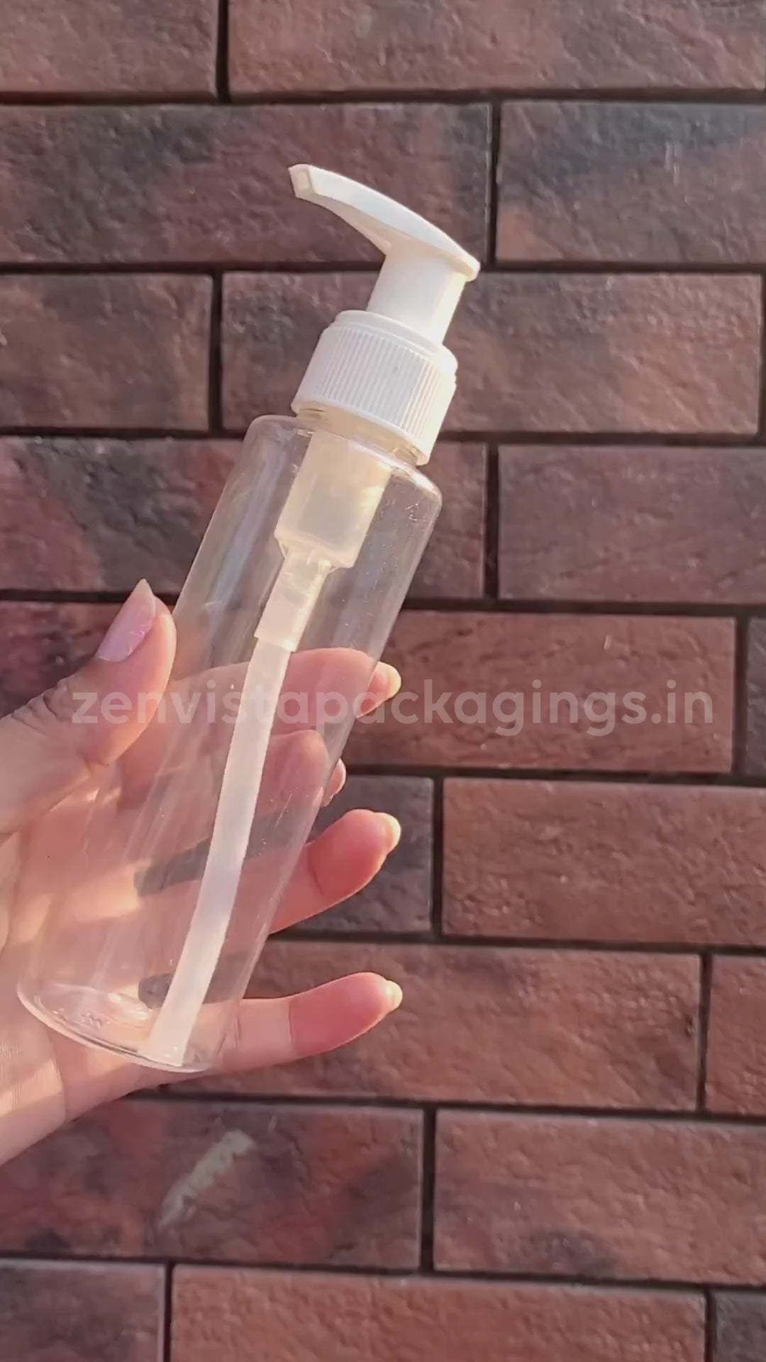 Transparent Bottle with White Dispenser Pump Capacity-100ml & 200ml [ZMT65]