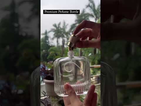 [ZMS49] Transparent Perfume Bottle With Gold Cap - 100ml