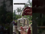 Load and play video in Gallery viewer, [ZMS49] Transparent Perfume Bottle With Gold Cap - 100ml
