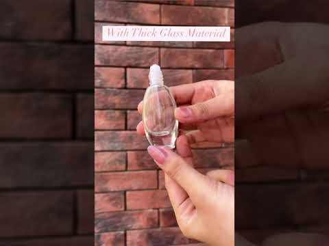 [ZMG142] Thick Glass Attar Bottle With Gold Cap