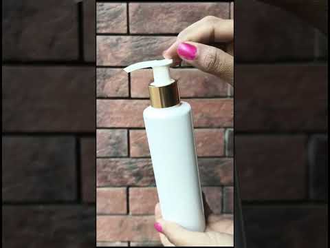 White Color Bottle With Gold Plated  White Dispenser Pump - 100ml, 200ml [ZMW19]