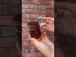 Load and play video in Gallery viewer, [ZMJ68] Amber Transparent Glass Jar With Airtight Silver Tin Cap
