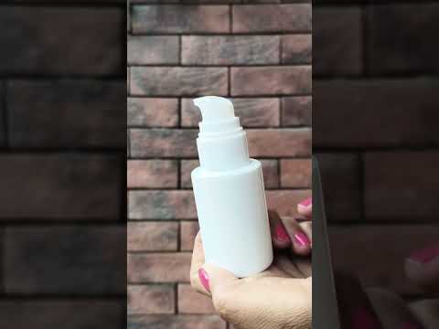 [ZMG118] White Glass Bottle With White Lotion Pump - 30ml