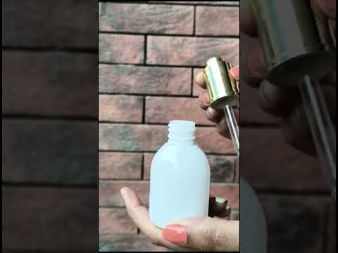 |ZMW59| Milky White Pet Bottle With Gold Plated Push Button Dropper Available Size_50ML