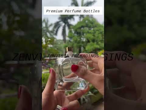 [ZMS55] Transparent Perfume Bottle With Silver Cap - 100ml