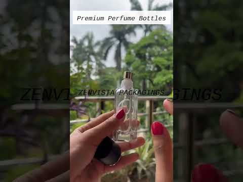 [ZMS01] Transparent Glass Perfume Bottle With Black Cap - 30ml