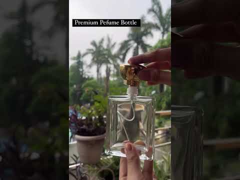 [ZMS48] Transparent Perfume Bottle With Gold Cap - 100ml