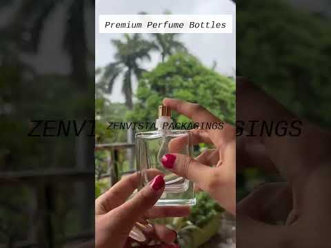 [ZMS09] Transparent Glass Perfume Bottle With Long Silver Cap - 50ml
