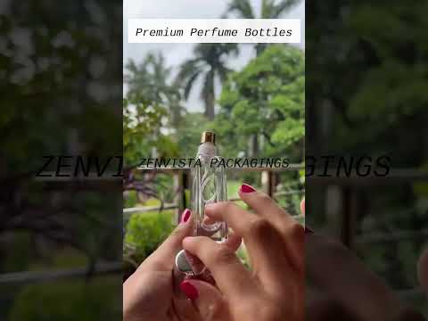 [ZMS41] Clear Transparent Glass Perfume Bottle With Silver  Cap - 30ml