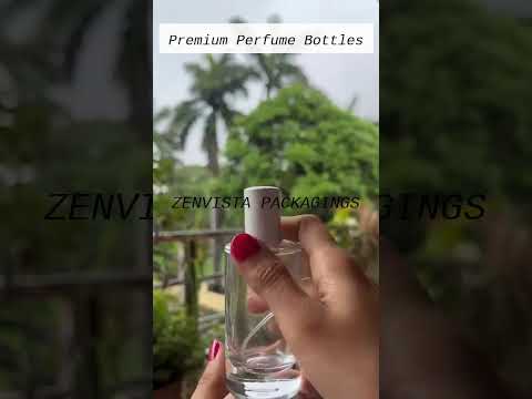 [ZMS18] Transparent Round Glass Perfume Bottle With Silver Matte Cap - 50ml