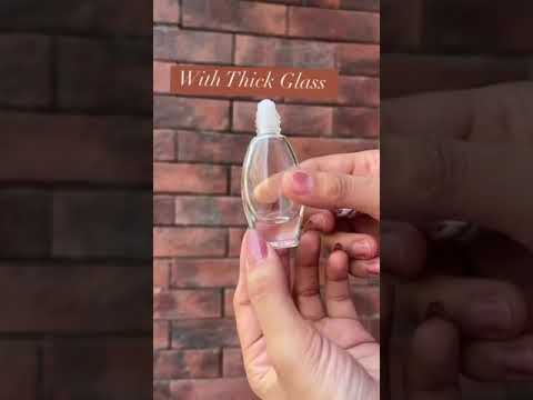 [ZMG143] Thick Glass Attar Bottle With Silver Cap